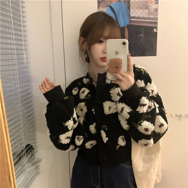 ベルシー Cardigan/ 花柄ジャカードカーデ ST/No.27242③