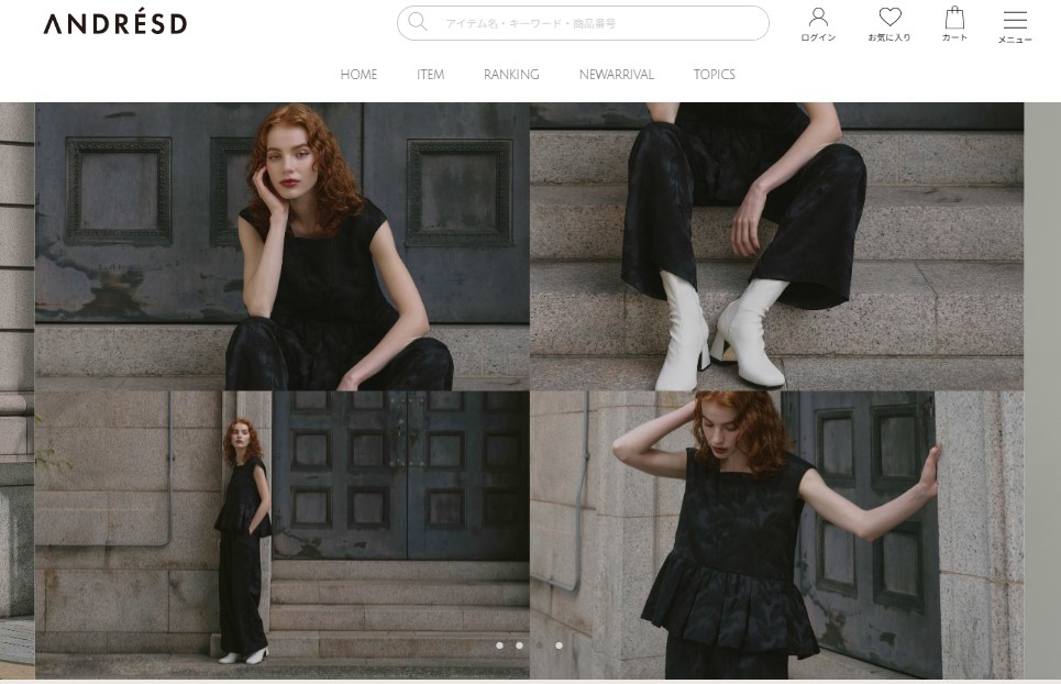 ANDRESD公式通販サイト トップページ